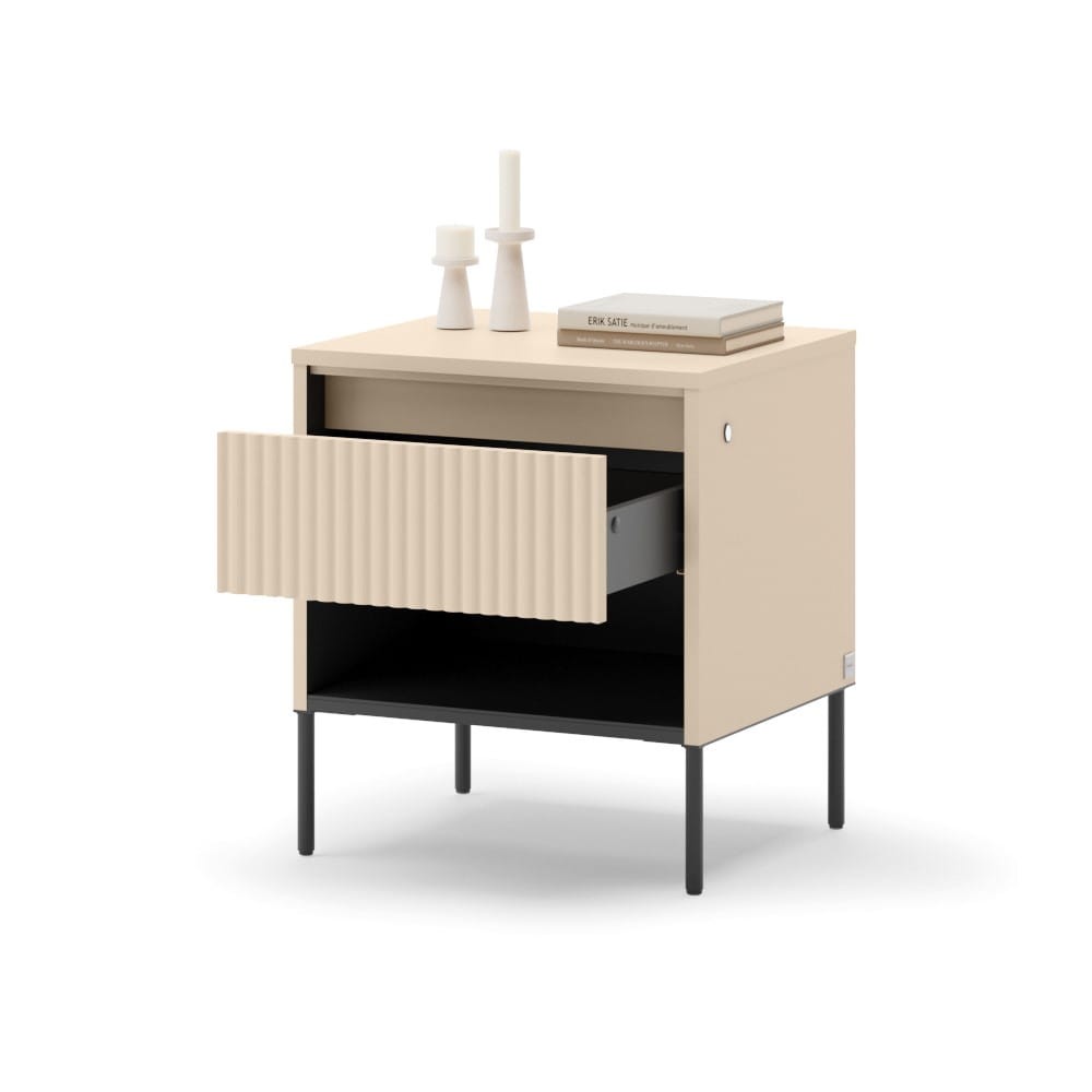 TS10BPC_04 TREND SYPIALNIA SZAFKA NOCNA 1S BEŻ PIASKOWY CZARNY WEWNĄTRZ PÓŁARANŻ.jpg