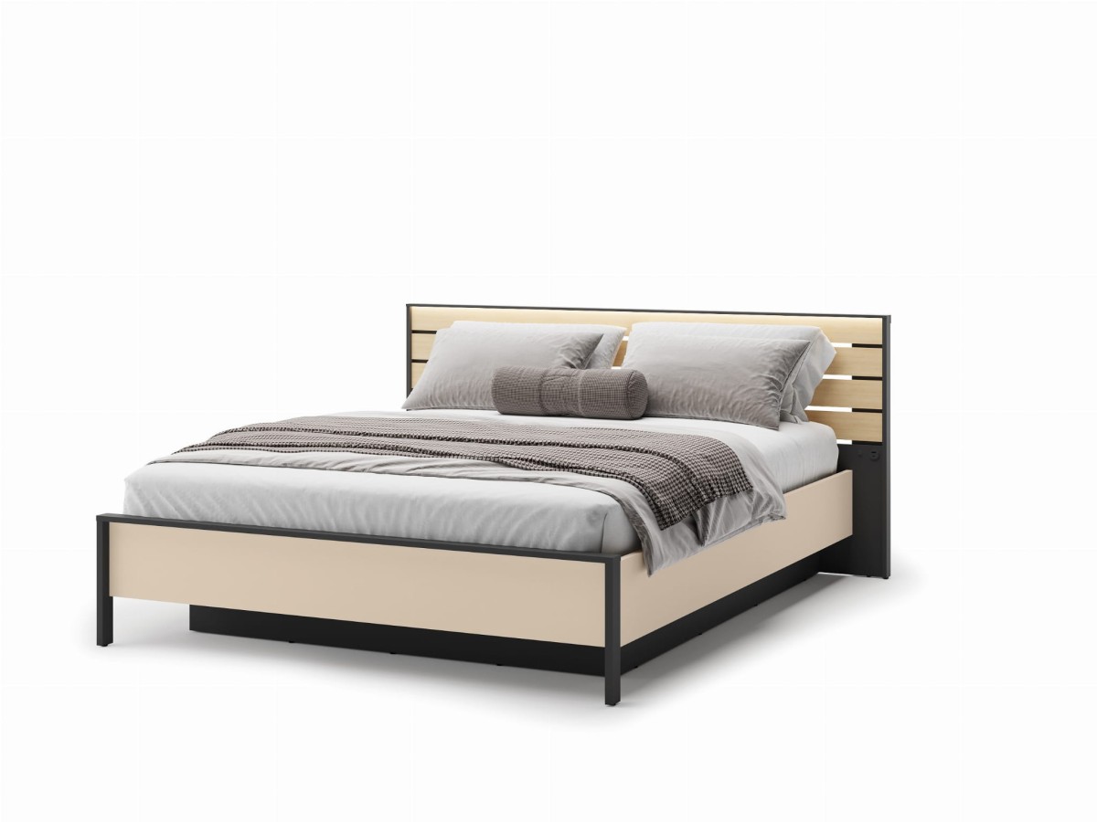 EN2160BEC_04 ENNA SYPIALNIA ŁÓŻKO 160X200 BEŻ PIASKOWY CZARNY OŚWIETLENIE LED ZEWNĄTRZ.jpg