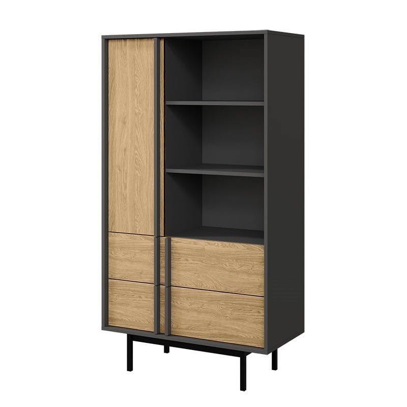 regal 4-sredni-2s-ALSY ANTRACYT -DĄB OLEJOWANY WYSOKIE NÓŻKI ZEWNĄTRZ.jpg