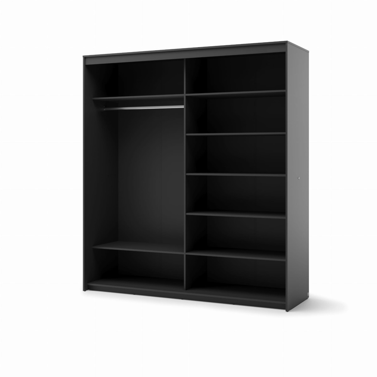 TZ1C_03 SZAFA TREND CZARNY RYFLE PRZESUWNA LUSTRO 200 CM WEWNĄTRZ.jpg