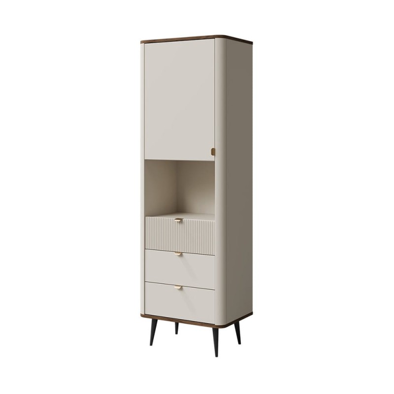 4 REGAŁ SLUPEK-3S-1D-KASZMIR ORZECH WYSOKIE NÓŻKI RYFLOWANY FRONT BRYŁA ZEWNĄTRZ.jpg