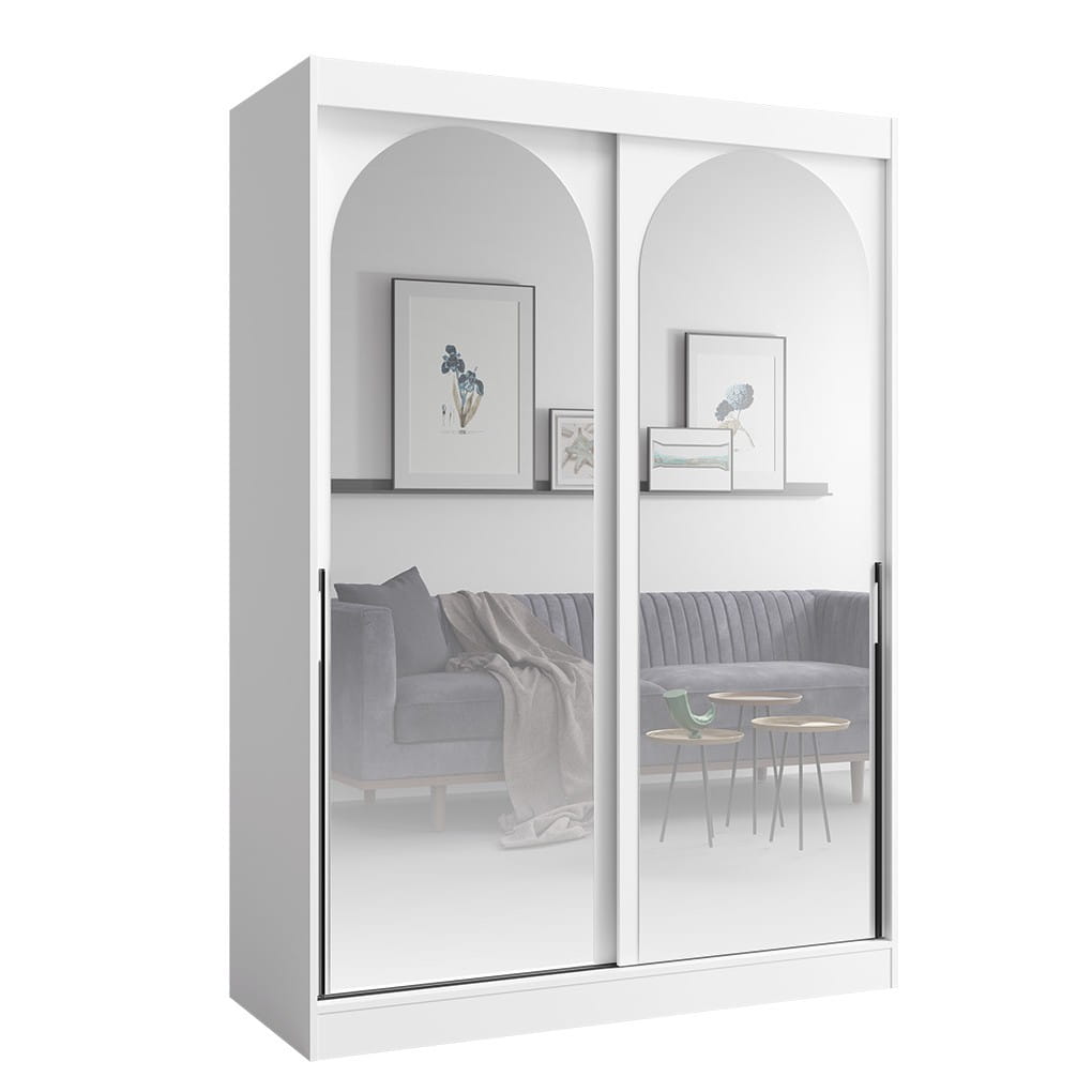 SZAFA MODIN 150 BIAŁA LUSTRO CZARNE UCHWYTY.jpg