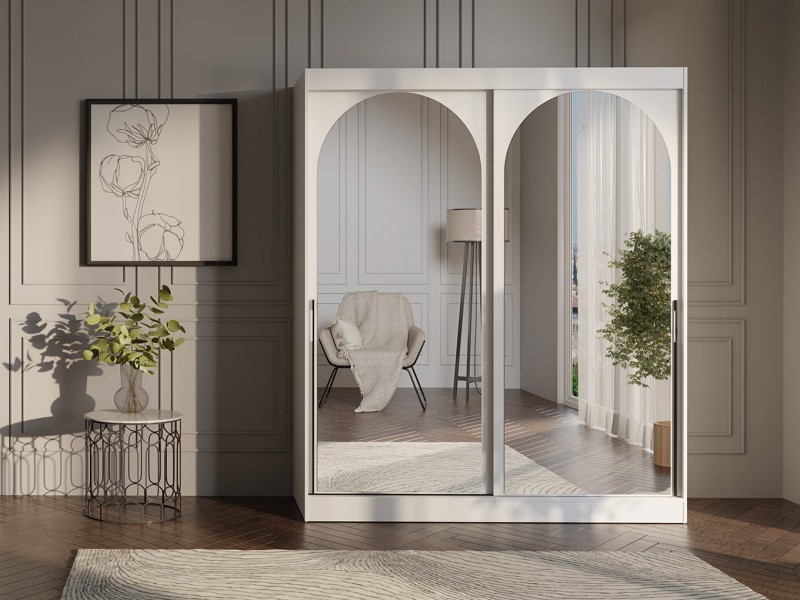 SZAFA MODIN 180 BIAŁA LUSTRO CZARNE UCHWYTY ARANŻACJA.jpg