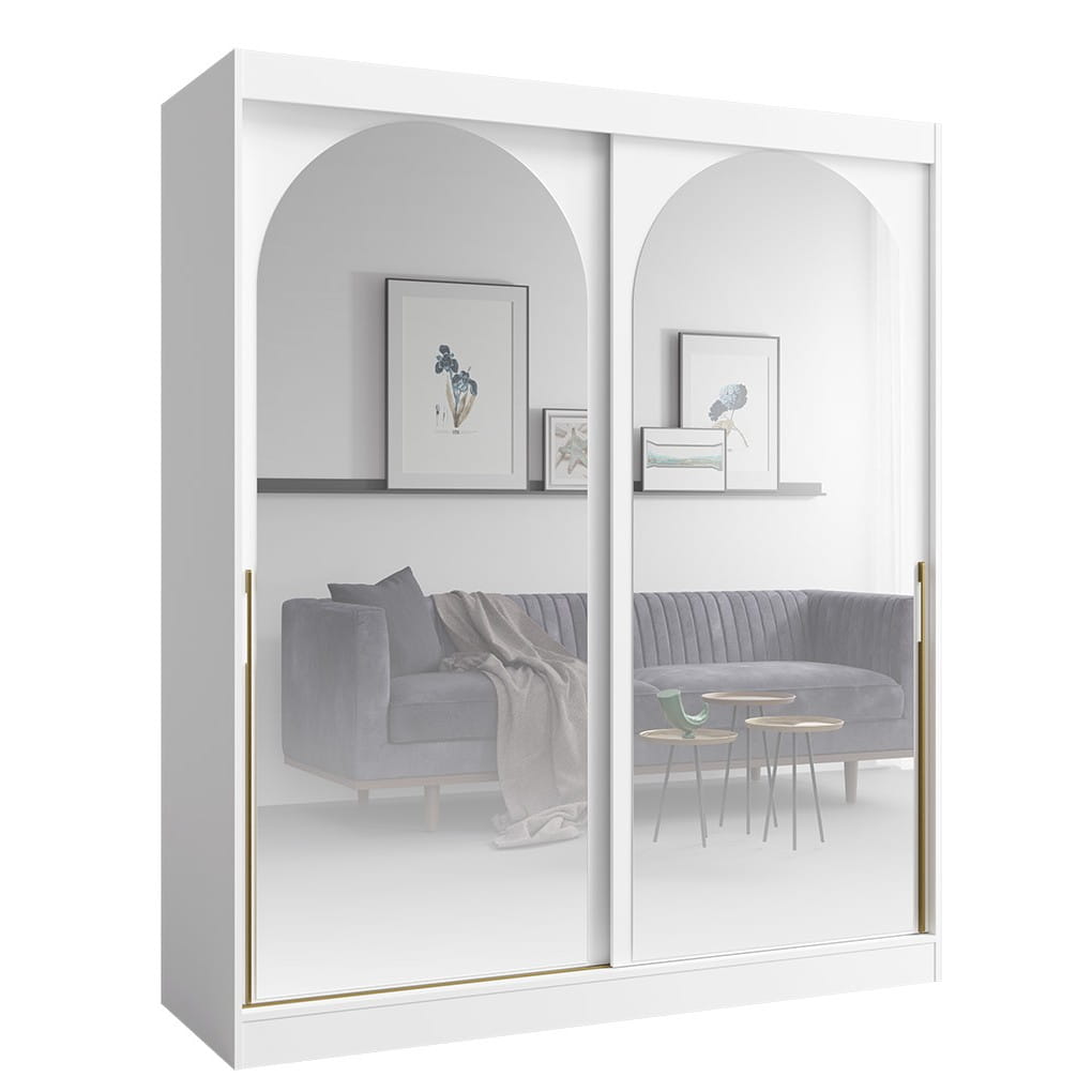 SZAFA MODIN 180 BIAŁA LUSTRO ZŁOTE UCHWYTY.jpg