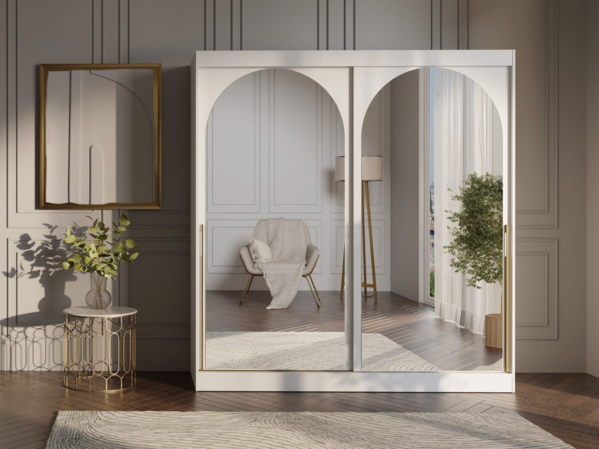 SZAFA MODIN 200 BIAŁA LUSTRO ZŁOTE UCHWYTY ARANŻACJA.jpg