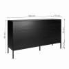 INDUST KOMODA 6S 150 CM CZARNE DREWNO WYSOKIE CZARNE NÓŻKI WYMIARY.jpg