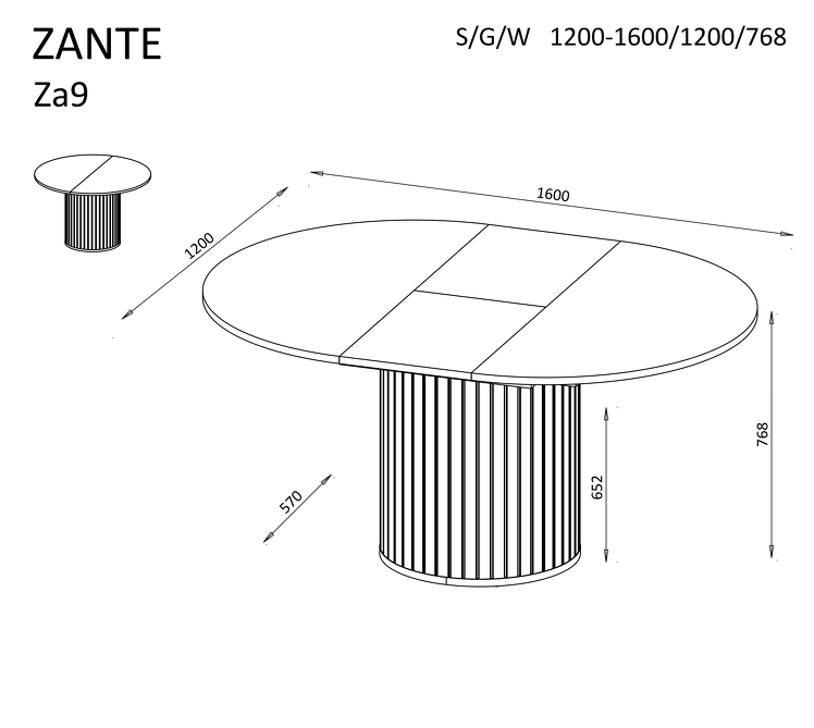ZANTE ZA9 STÓŁ ROZKŁADANY RYFLE WYMIARY ROZŁOŻONY.png