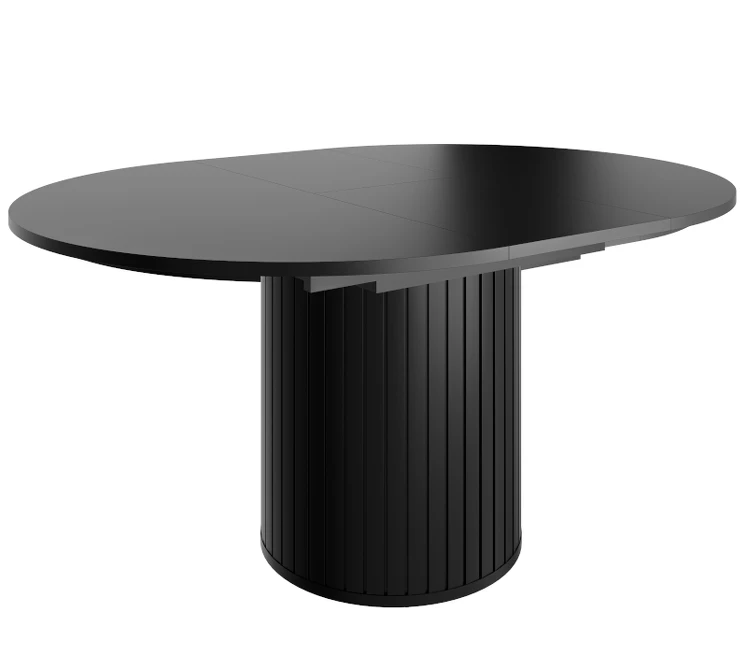 ZANTE ZA9 STÓŁ ROZKŁADANY RYFLE CZARNY MAT ROZŁOŻONY.webp