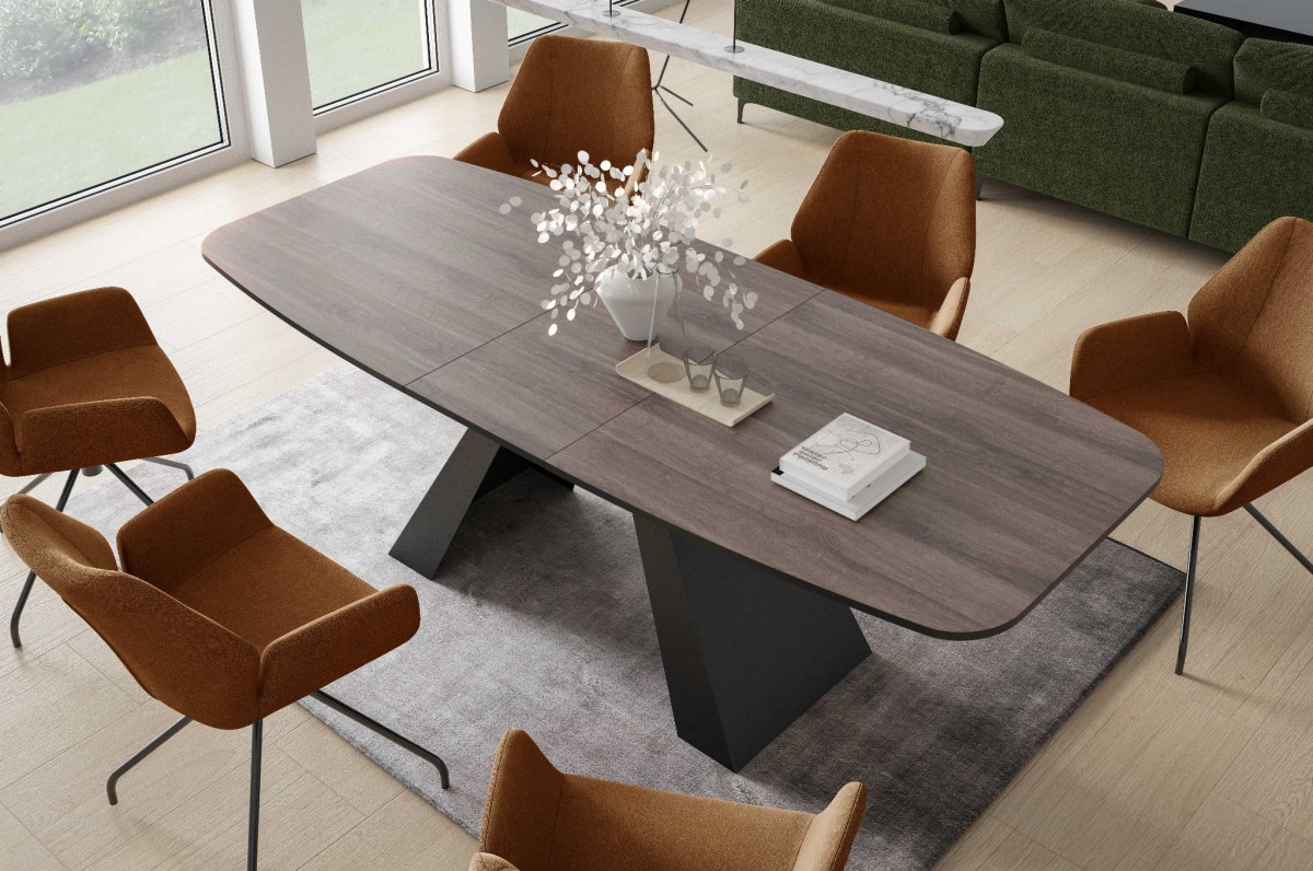 stół MYRON ARANŻACJA rozłożony H1346 ST32 Anthracite Sherman Oak.jpg