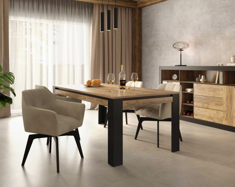 Tudor 24WSNZ94_STÓŁ DĄB SAMDAL - CZARNY MAT ARANŻACJA.jpg