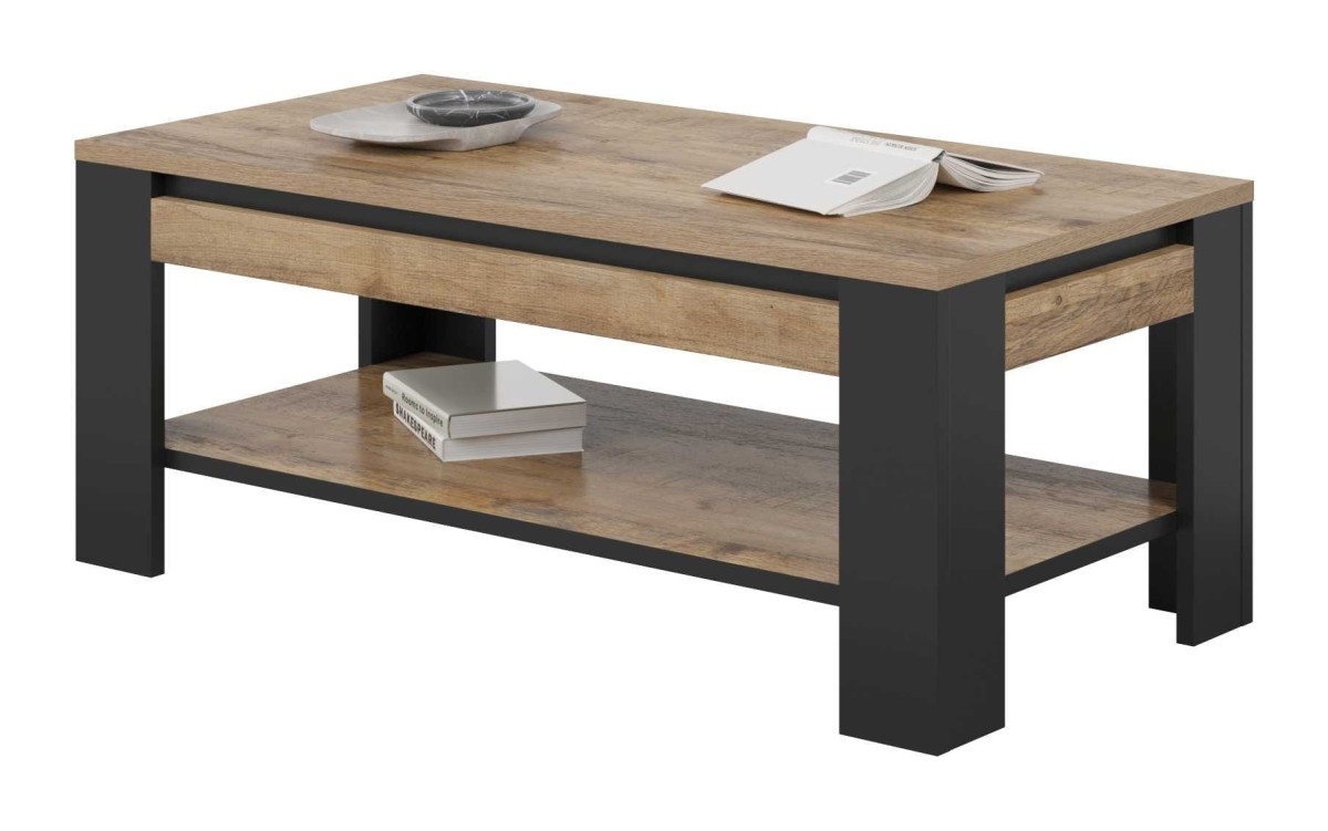 Tudor 24WSNZ99_STOLIK KAWOWY ŁAWA DĄB SAMDAL - CZARNY MAT PÓŁARANŻ.jpg