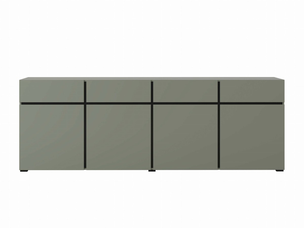 CROSS 24GWMY25_KOMODA 4DRZWI 4SZUFLADY ZIELONY - CZARNY FRONT.jpg