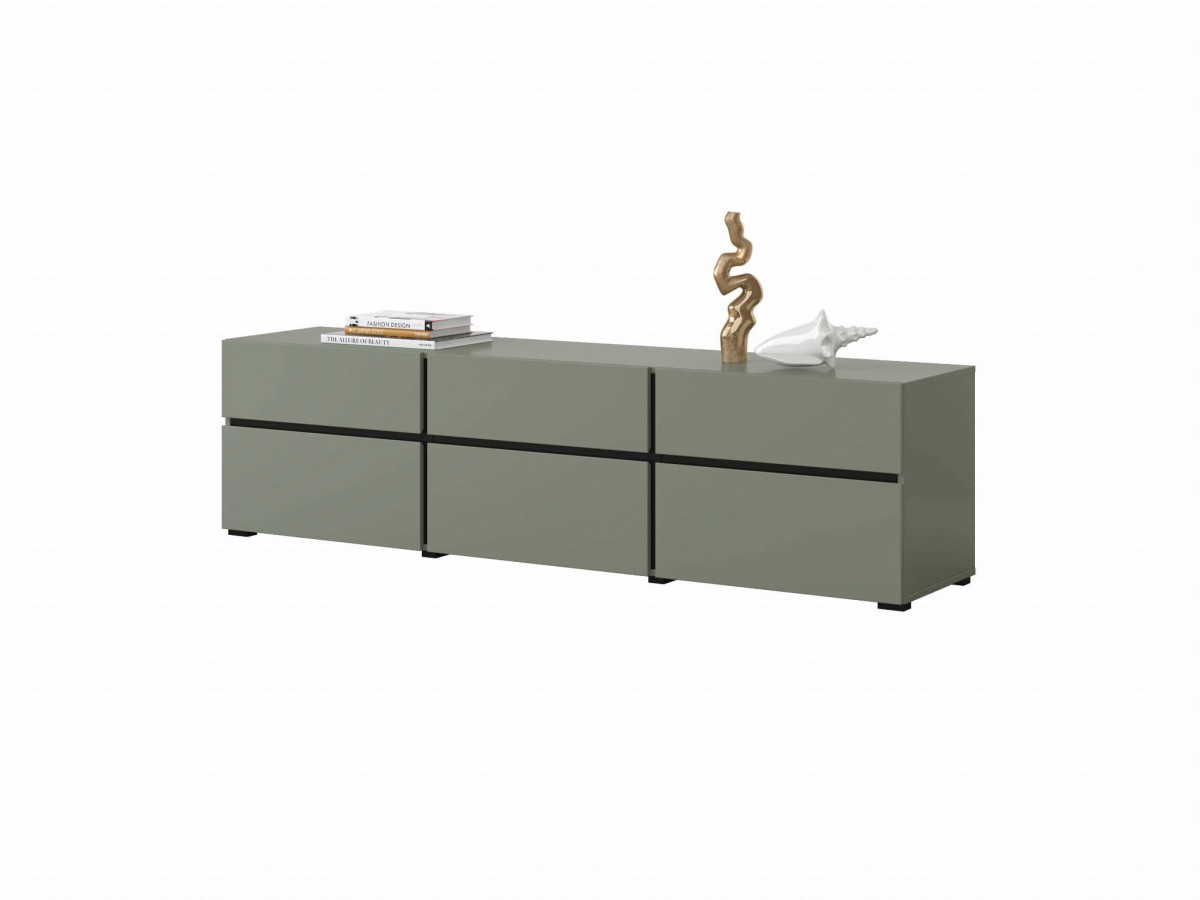 CROSS 24GWMY41_KOMODA TV SZAFKA RTV 3KLAPY 3 SZUFLADY ZIELONY - CZARNY PÓŁARANŻ.jpg