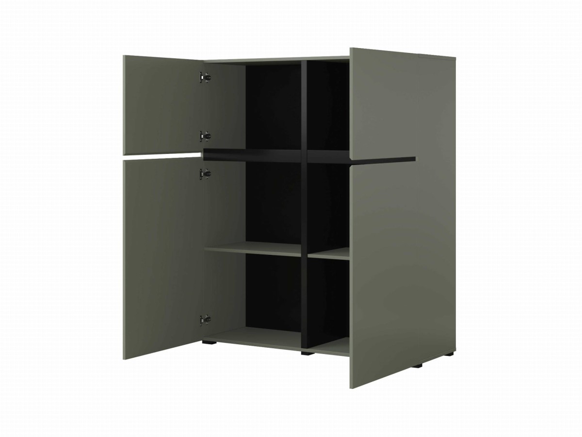 CROSS 24GWMY76_KOMODA WYSOKA 4DRZWI ZIELONY - CZARNY WEWNĄTRZ.jpg