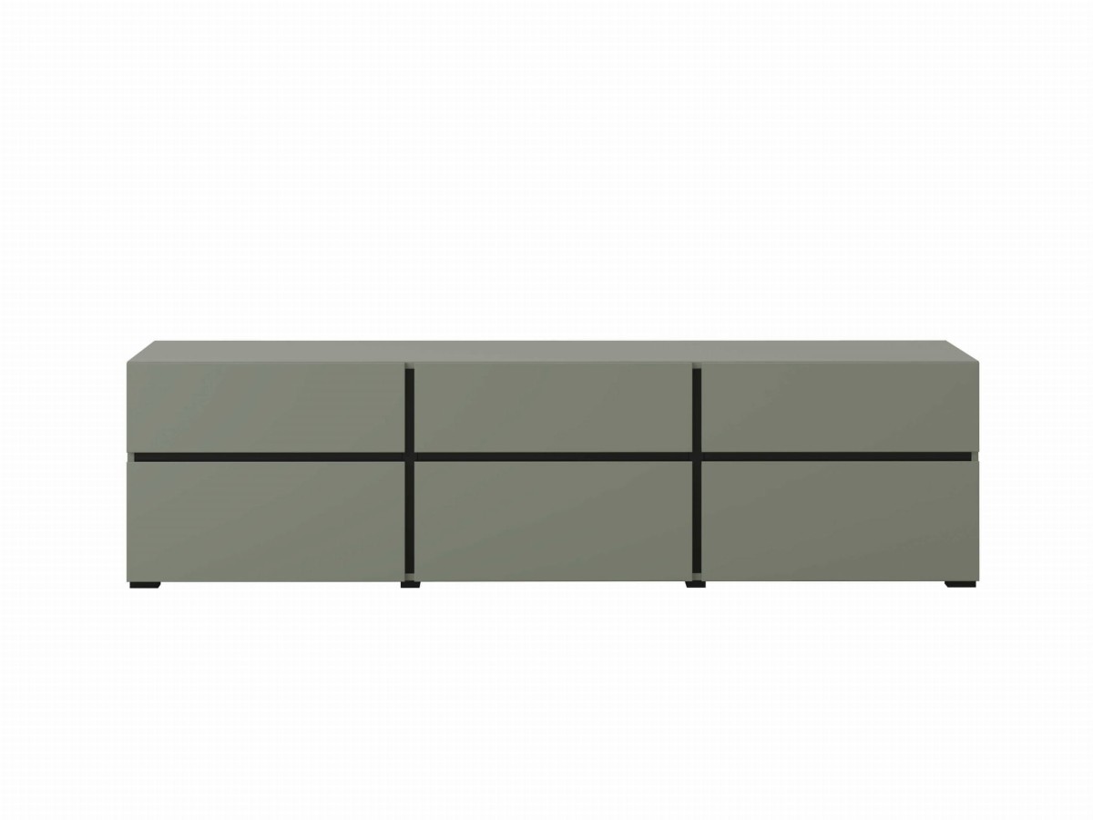 CROSS 24GWMY41_KOMODA TV SZAFKA RTV 3KLAPY 3 SZUFLADY ZIELONY - CZARNY FRONT.jpg