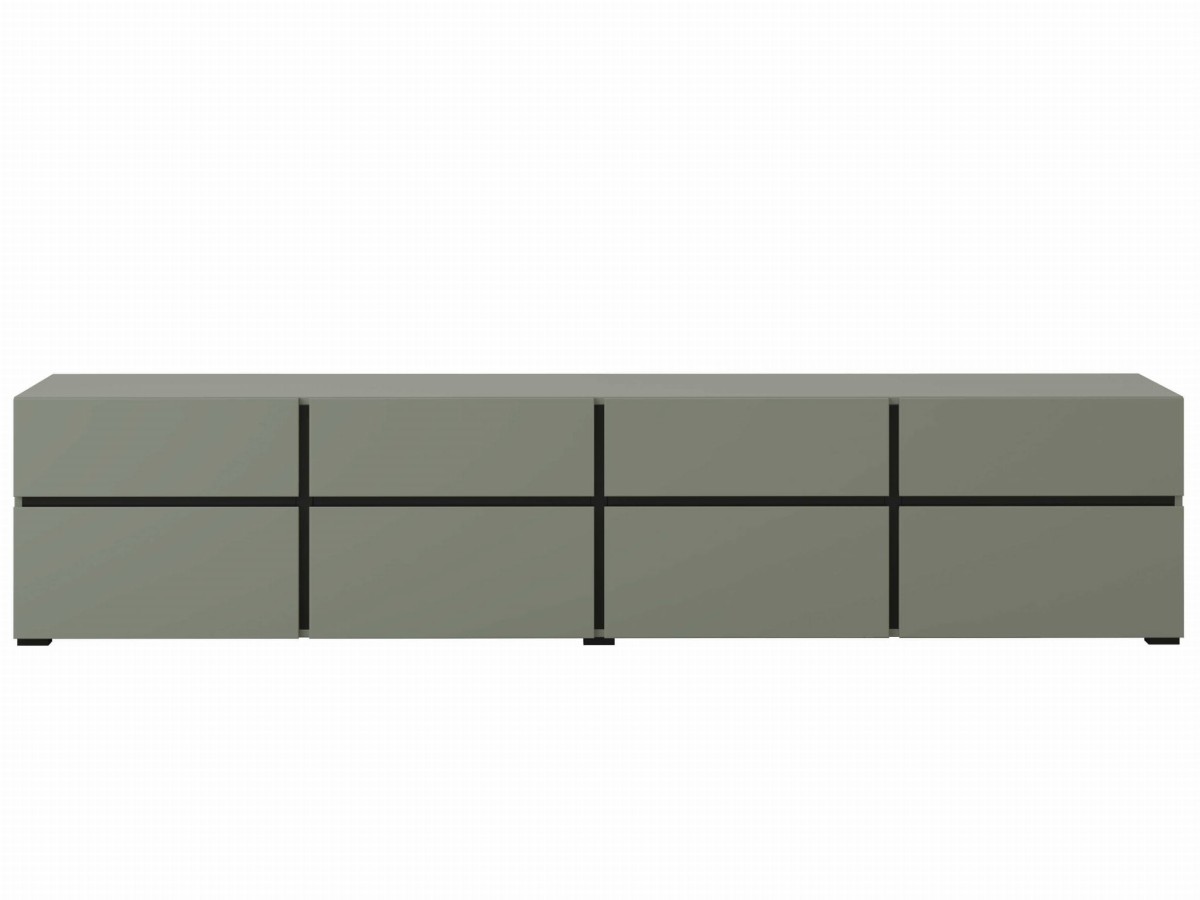 CROSS 24GWMY40_KOMODA TV SZAFKA RTV 4KLAPY 4SZUFLADY ZIELONY - CZARNY FRONT.jpg