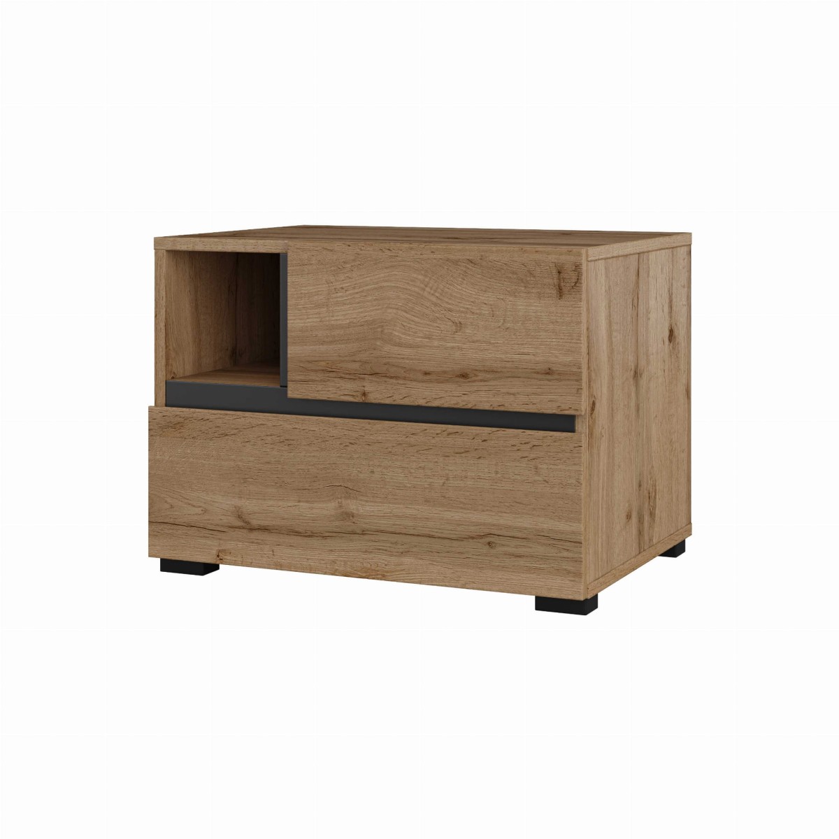 CROSS 24N6MY22a_STOLIK SZAFKA NOCNA 2SZUFLADY DĄB WOTAN - CZARNY ZEWNĄTRZ.jpg