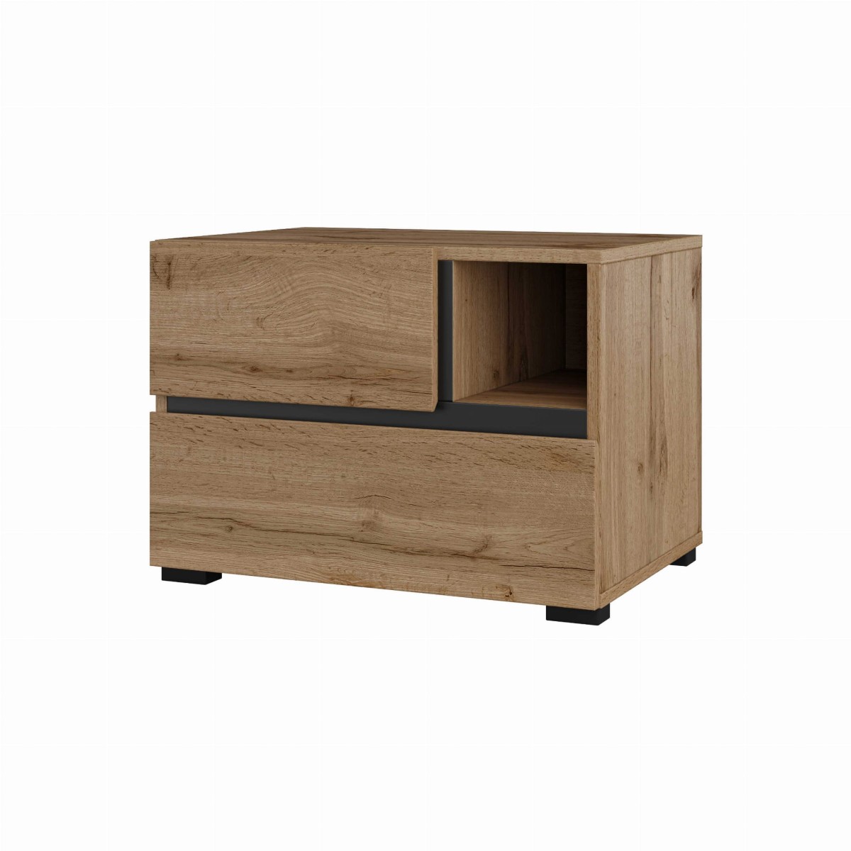 CROSS 24N6MY22b_STOLIK SZAFKA NOCNA 2SZUFLADY DĄB WOTAN - CZARNY ZEWNĄTRZ LP.jpg