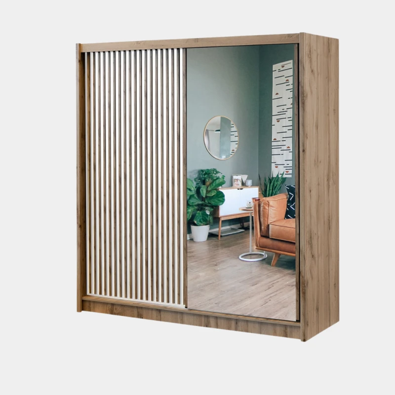 SZAFA LONDON 203 BIAŁY DĄB WOTAN LAMELE LUSTRO ZEWNĄTRZ.webp