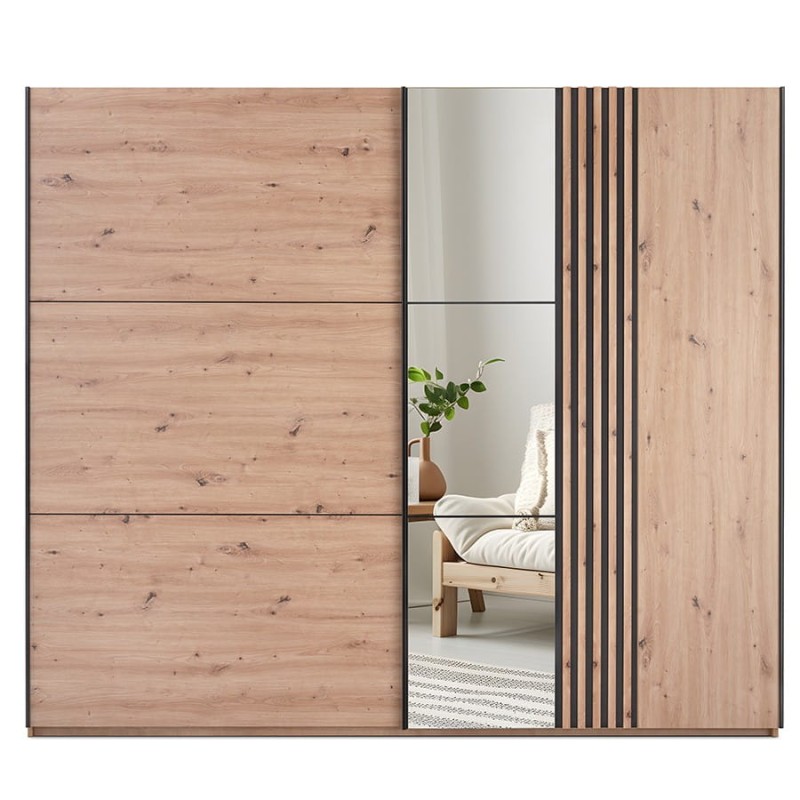 SZAFA SINTRA 250 DĄB ARTISAN CZARNY LUSTRO.jpg