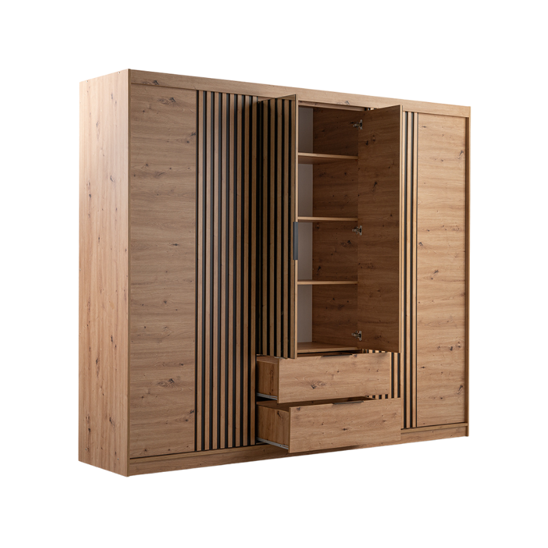 SZAFA MAJORKA DĄB ARTISAN LUSTRO LAMELE 250 WEWNĄTRZ.png