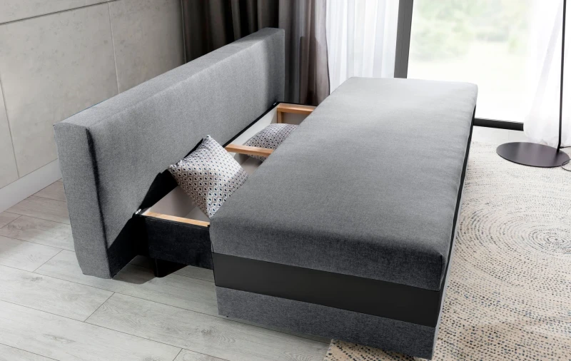 SOFA KANAPA WERSALKA KALIA TKANINA SAWANA 21 + SOFT 11 + JUNGLE 32 ARANŻACJA POJEMNIK NA POŚCIEL.webp