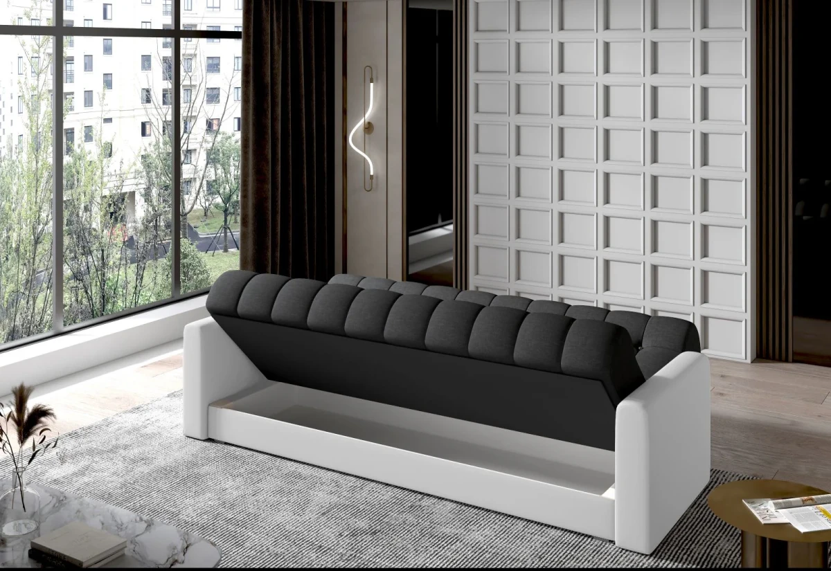 WERSALKA KANAPA SOFA GARED TKANINA SAWANA 05 + SOFT 17 ARANŻACJA POJEMNIK NA POŚCIEL.webp