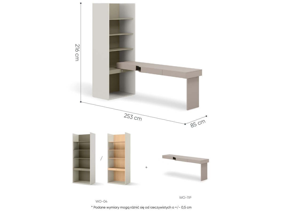 WOS10PE_03 WOOW ZESTAW BIURKO PRAWE REGAŁ EUKALIPTUS WYMAIRY OPIS.jpg