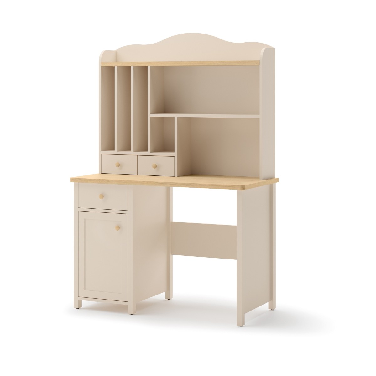 SO4BPVB_05 NADSTAWKA 2 SZUFLADY BEŻ PIASKOWY ZEWNĄTRZ Z BIURKIEM TOALETKA.jpg