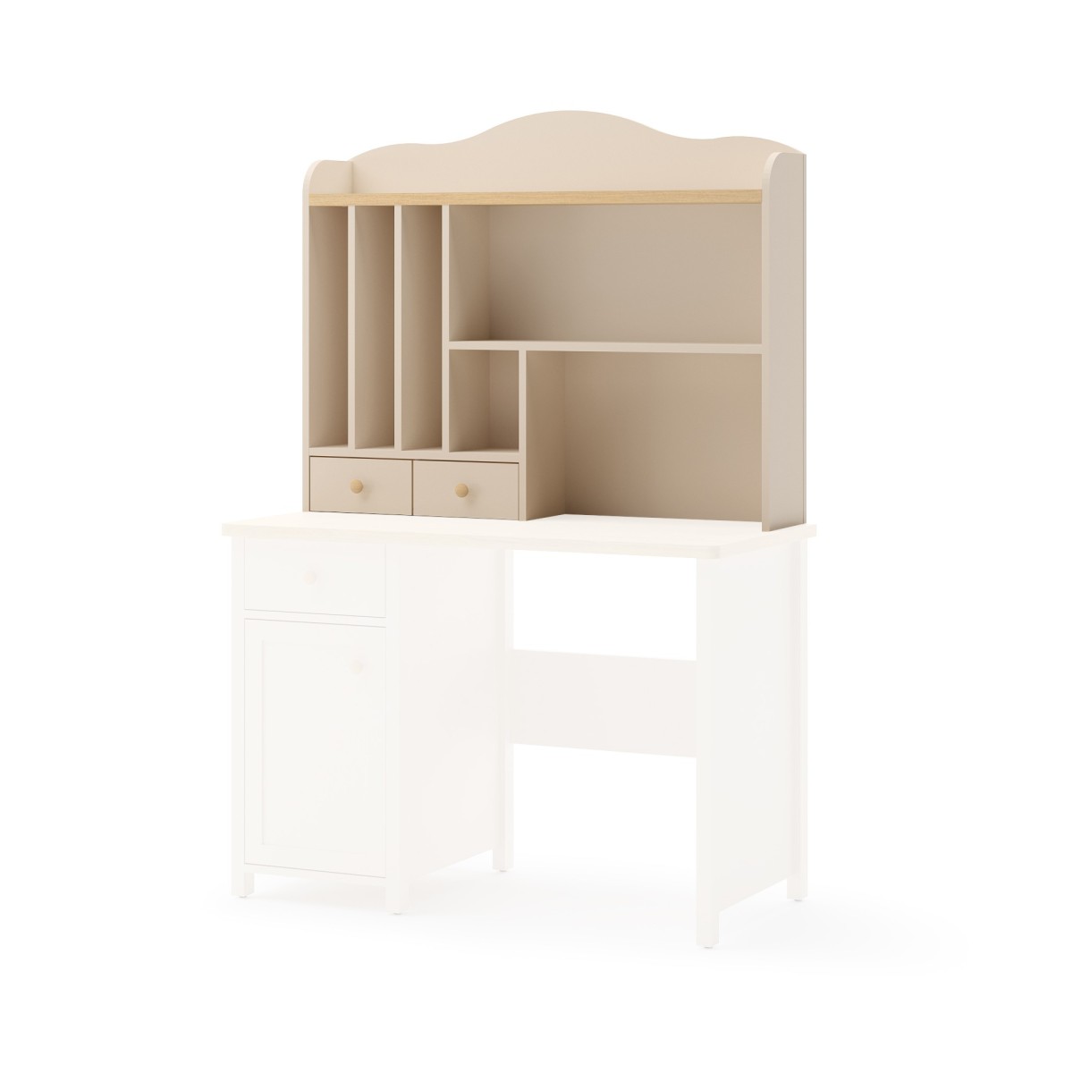 SO4BPVB_04 NADSTAWKA 2 SZUFLADY BEŻ PIASKOWY ZEWNĄTRZ Z BIURKIEM TOALETKA.jpg