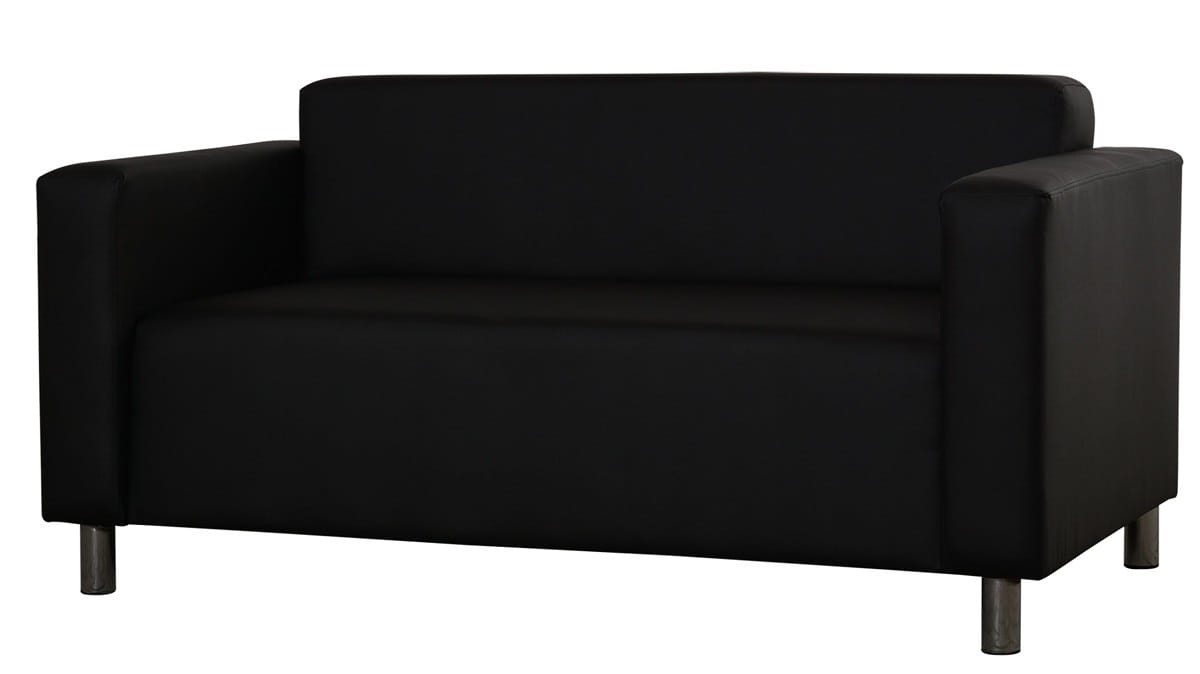 Sofa Bos 2 Madryt 1100 Czarna Do Biura Gabinetu Dwuosobowa Mała Eko-skóra Poczekalni Szybka Dostawa Wysyłka.jpg