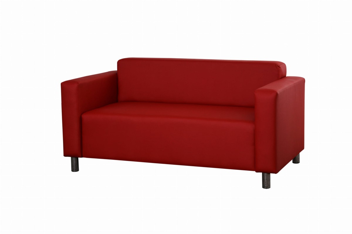 Tkanina MADRYT 160 BOS 2 Sofa Kanapa Do Biura Gabinetu Poczekalnia Czerwona Eko Skóra Dwuosobowa .jpg