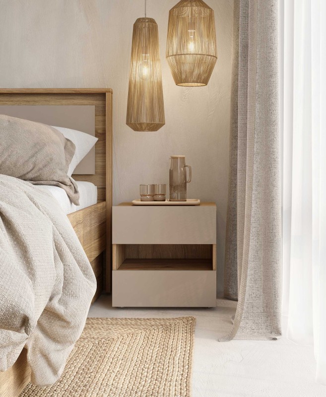 IMPRESSIO 24MCNJ23_STOLIK NOCNY SZAFKA 2 SZUFLADY DĄB MAUVELLA CONGO ARANŻACJA.jpg