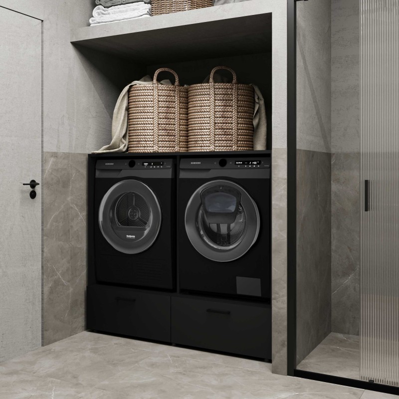 30W3NO65_1 ARANŻACJA ROSA ZABUDOWA NA PRALKĘ 2SZUFLADY CZARNY ONYX.jpg