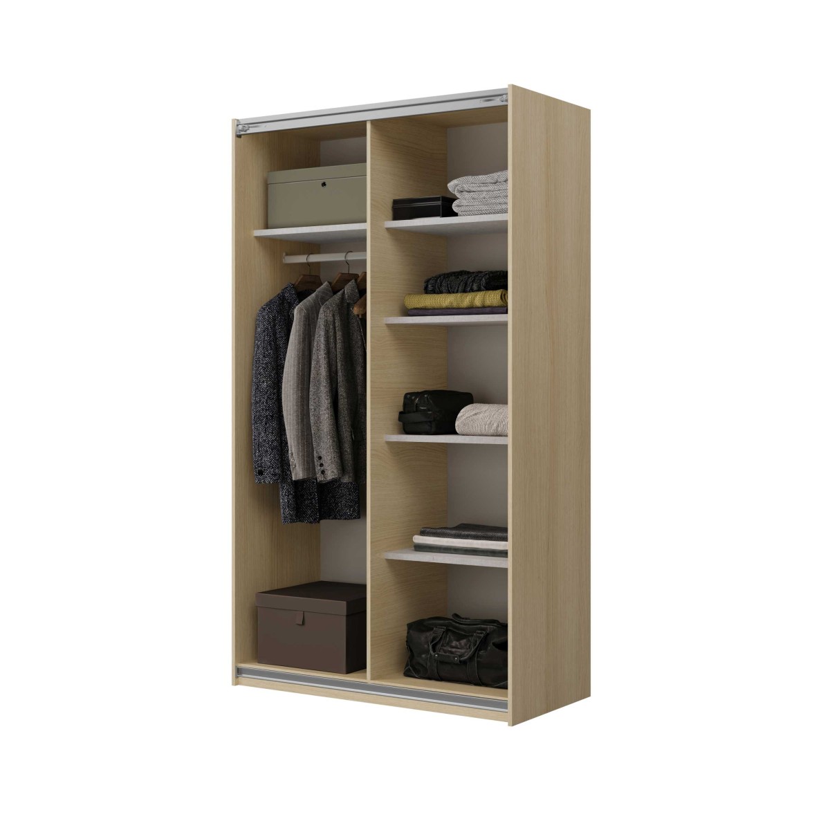 CUBE 24LGOF64_SZAFA PRZESUWNA DWUDRZWIOWA 120 CM DĄB LINDBERG WEWNĄTRZ PÓLARANŻ.jpg