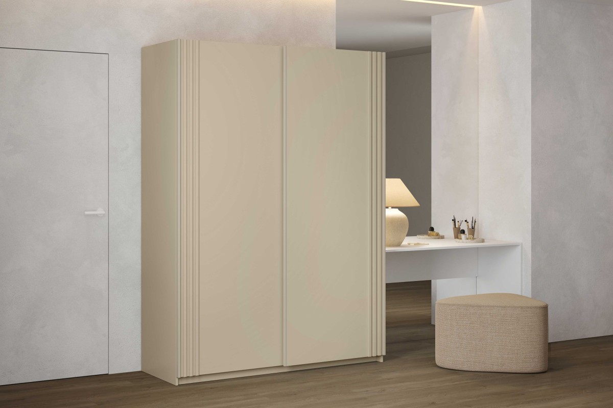 NIVA 2 2412OE15_1a+2497LZ03+AVA SZAFA 150 CM DWUDRZWIOWA PRZESUWNA LAMELE BEŻ JASNY ARANŻACJA.jpg