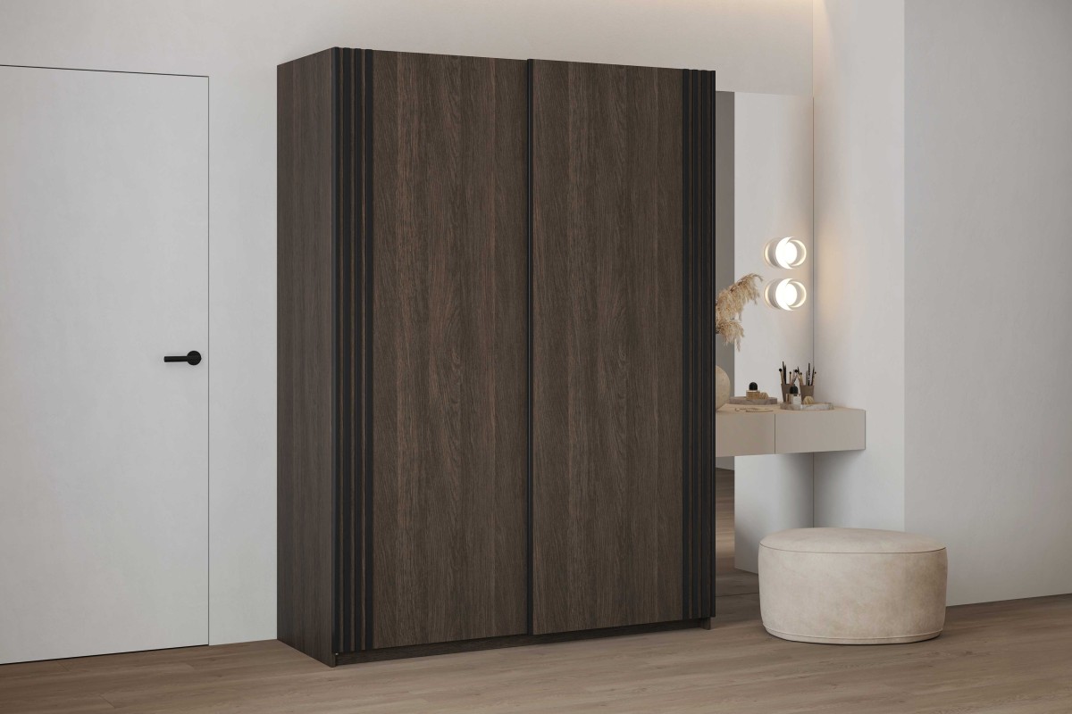 NIVA 2 24DWOE16_1b+24KSND49+AVA SZAFA 180 CM DWUDRZWIOWA PRZESUWNA LAMELE DĄB DUNIN CZARNY MAT ARANŻACJA.jpg