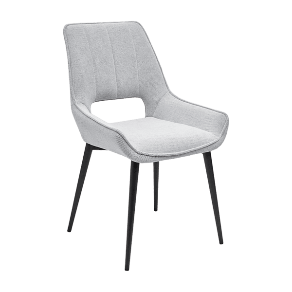 Krzesło MARKUS Tapicerowane Szare – nowoczesne krzesło do jadalni i salonu