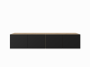 SZAFKA RTV WISZĄCA LIO 200 2X100 KORPUS DĄB ARTISAN FRONT CZARNY MAT.png