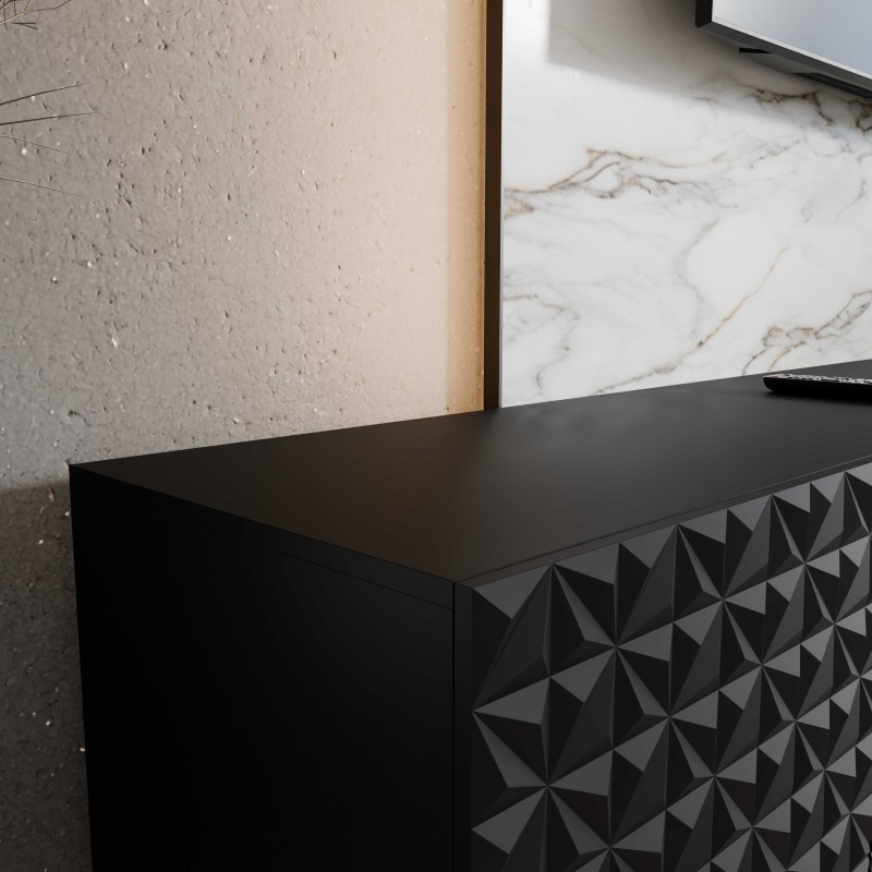 SZAFKA RTV WISZĄCA CALI 300 3X100 ZAMKNIĘTA KORPUS CZARNY MAT FRONT CZARNY MAT ARANŻACJA DETALE.jpg