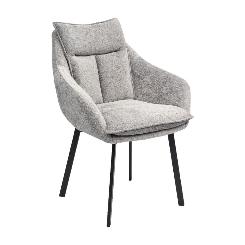 Krzesło PATRIK Tapicerowane Szare – nowoczesne krzesło do jadalni i salonu