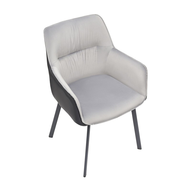 Krzesło ANTONIO Tapicerowane Szare – nowoczesne krzesło do jadalni i salonu