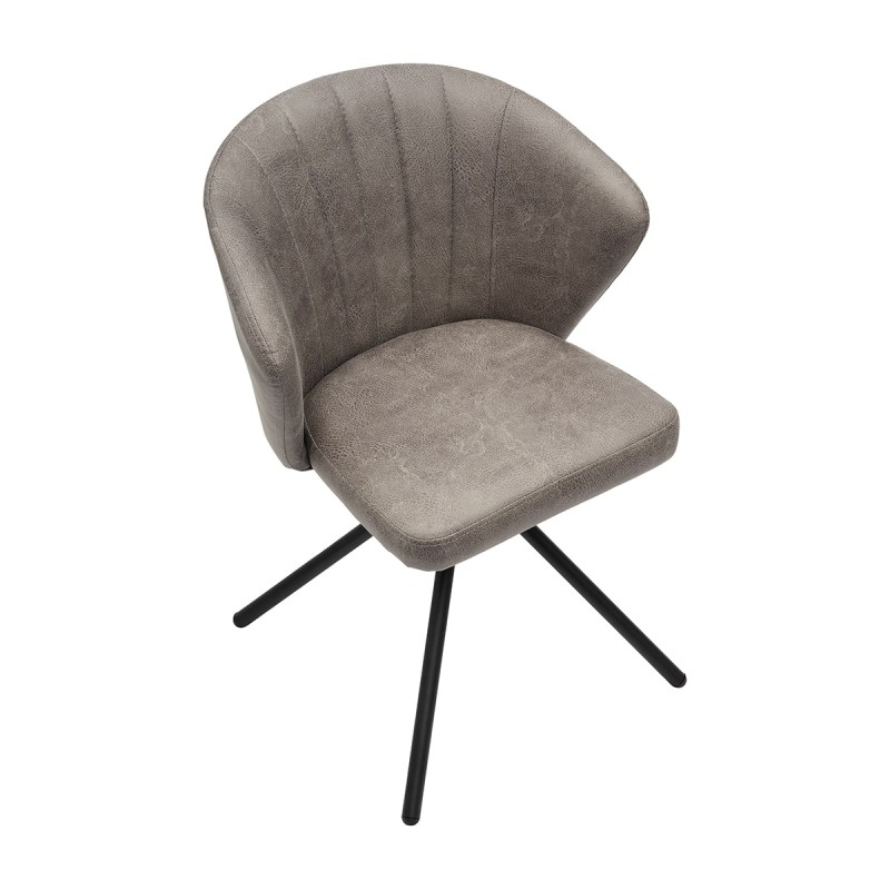 Krzesło GASPAR Tapicerowane Szare – nowoczesne krzesło do jadalni i salonu