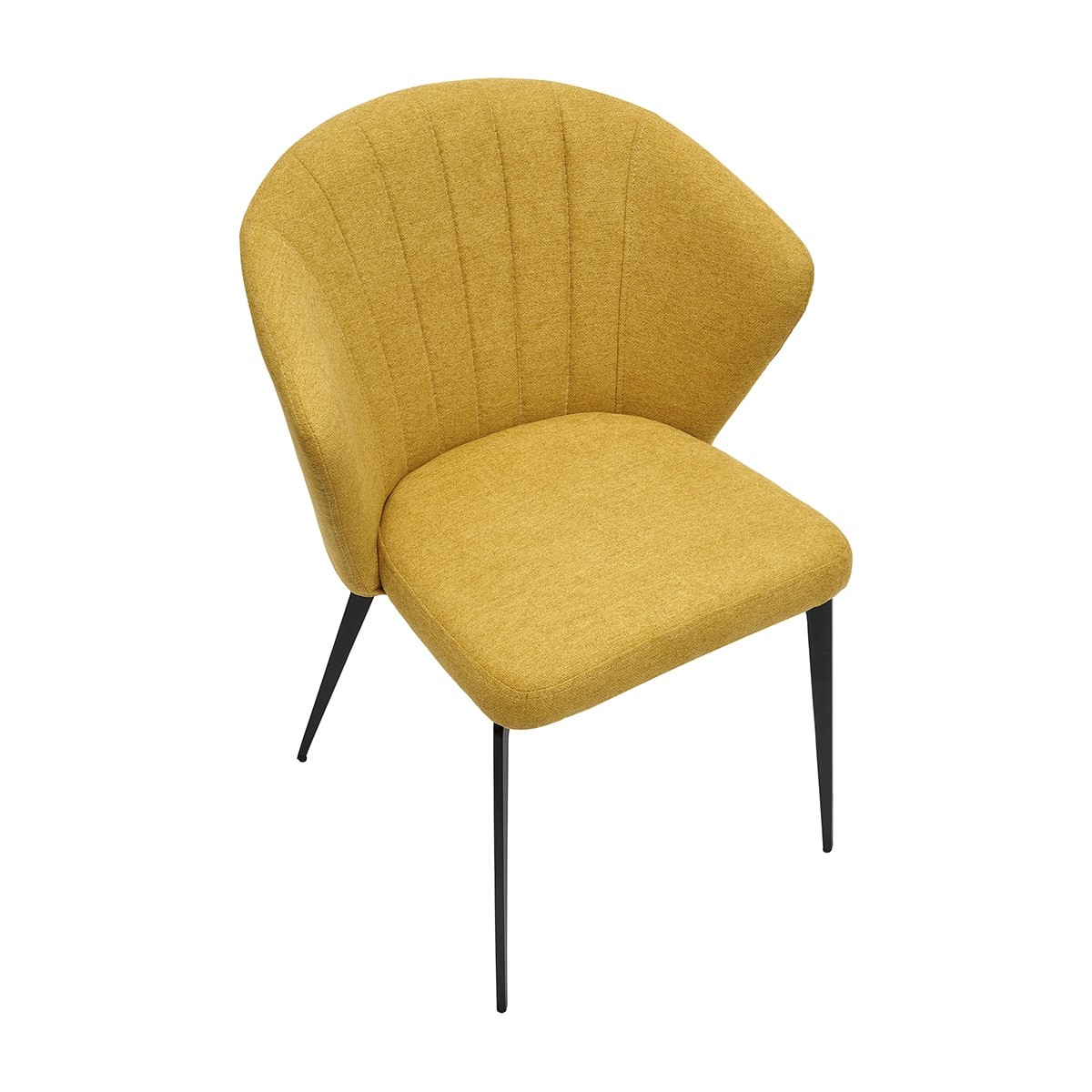 Krzesło GASPAR Tapicerowane Żółte – nowoczesne krzesło do jadalni i salonu