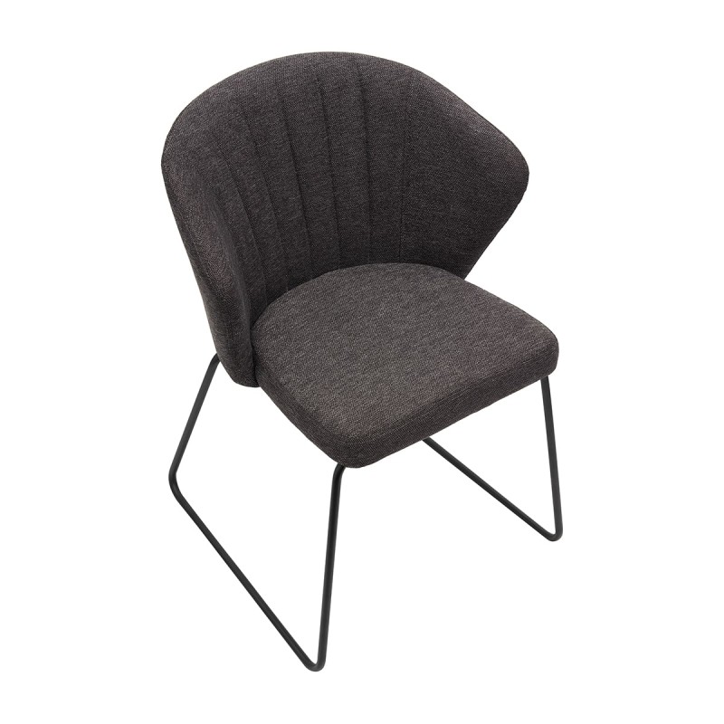 Krzesło GASPAR Tapicerowane Grafitowe – nowoczesne krzesło do jadalni i salonu