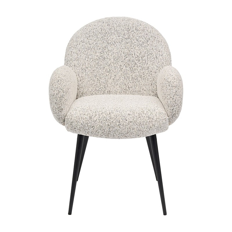 Krzesło HILTON Tapicerowane Beżowe widok z przodu – nowoczesne krzesło do jadalni i salonu