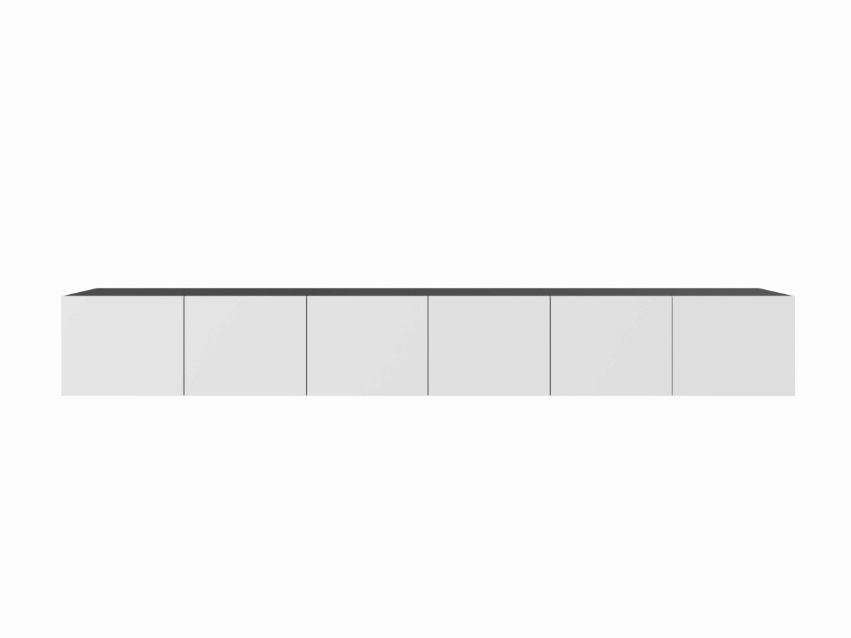 SZAFKA RTV WISZĄCA LIO 300 3X100 ZAMKNIĘTA KORPUS CZARNY MAT FRONT BIAŁY MAT.jpg