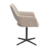 Krzesło SILVIO Tapicerowane Beżowe widok od boku – nowoczesne krzesło do jadalni i salonu