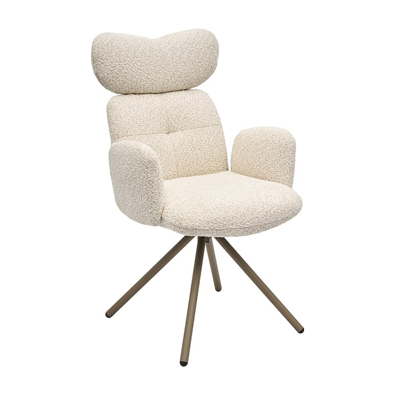 Krzesło MORANT Tapicerowane Beżowe – nowoczesne krzesło do jadalni i salonu