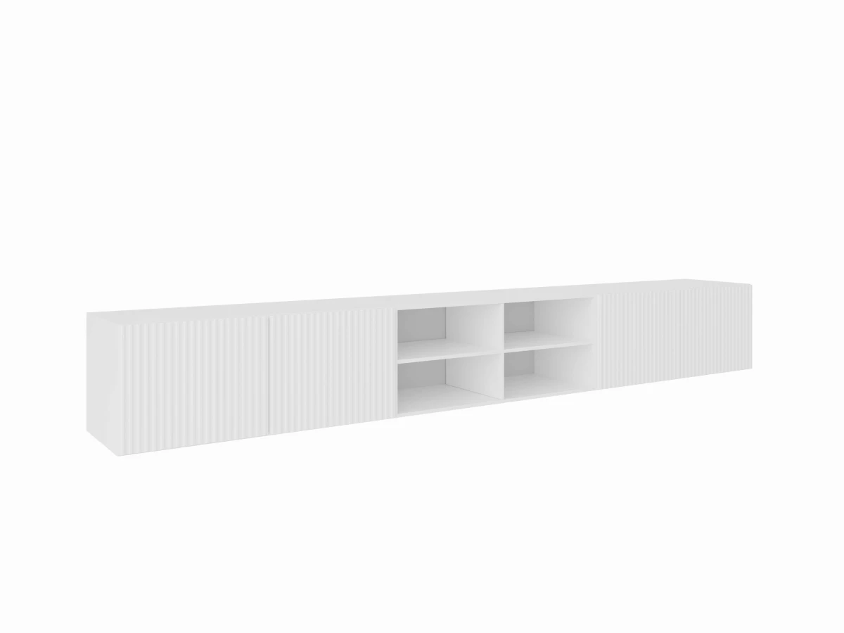 SZAFKA RTV WISZĄCA NOE 300 3X100 OTWARTA KORPUS BIAŁY MAT FRONT BIAŁY MAT ZEWNĄTRZ.jpg